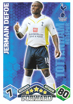 Jermain Defoe Tottenham Hotspur 2009/10 Topps Match Attax #302
